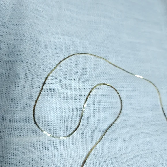 Vintage Herringbone Chain Necklace Adjustable Length Gold Tone 26" - Picture 3 of 7